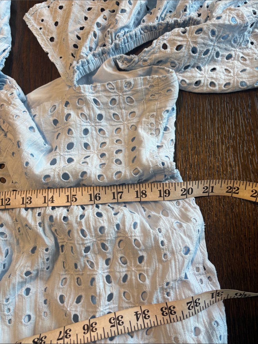ELOQUII Light Blue Eyelet Easy Dress Size 16 - Picture 7 of 9
